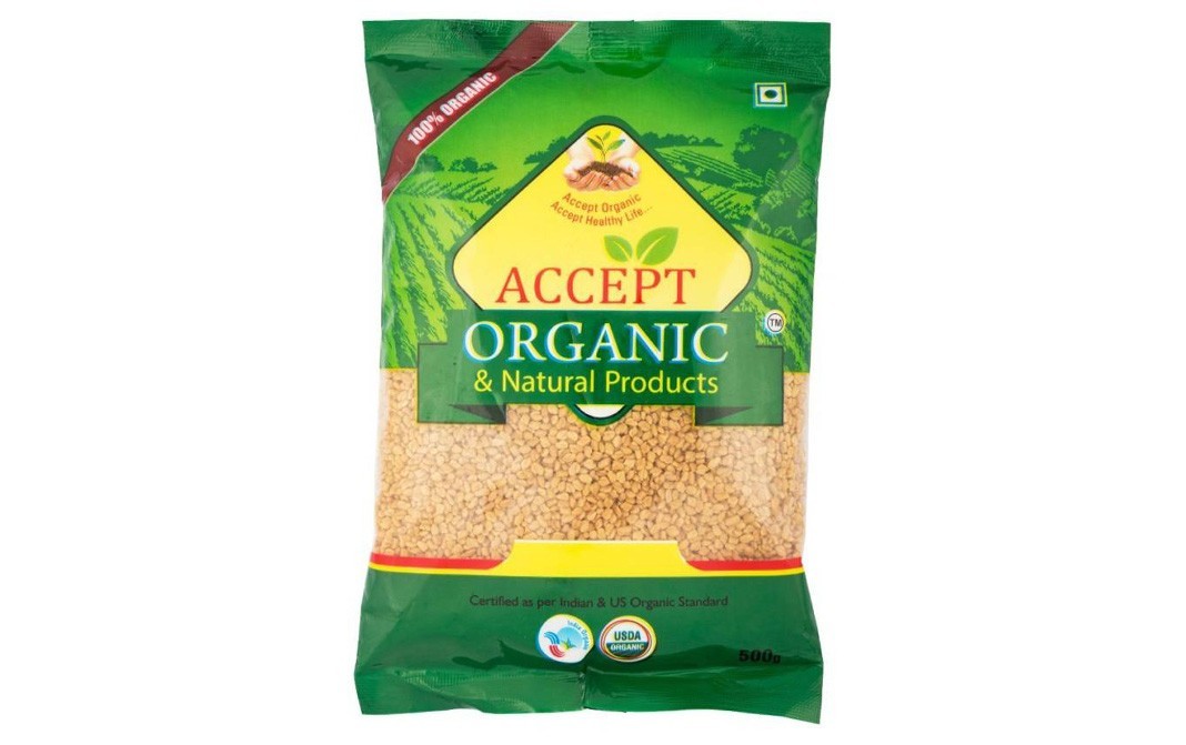 Accept Organic Fenugreek Seeds (Methi)    Pack  500 grams